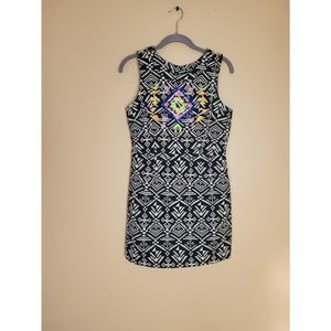 Ligali Aztec Woven Open Back Dress